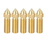 sourcing map 5 boquillas de latón de 0,4 mm, rosca M6 K1, accesorios de boquilla de impresora 3D, punta de alta temperatura, resistente al desgaste, para impresoras 3D K1, extrusora, punta de repuesto