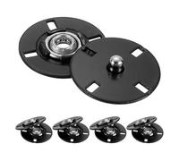 sourcing map 5 botones a presión, cierre de hebilla invisible de metal, botones de presión para ropa y costura de cuero (negro, 21 mm)