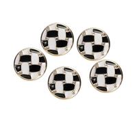 sourcing map 5 botones de perlas de imitación de color blanco dorado de 34 L de 21 mm de diámetro, 0.43 pulgadas de grosor, botón de costura redondo de plástico de repuesto para abrigos, ropa