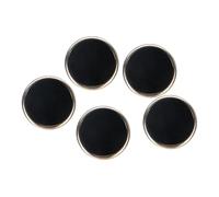 sourcing map 5 botones de perlas de imitación de color blanco dorado de 34 L de 21 mm de diámetro, 0.3 pulgadas de grosor, botón de costura redondo de plástico para manualidades, estilo O