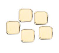 sourcing map 5 botones de perlas de imitación de color blanco dorado de 40 L, 25 mm, 2,5 cm de diámetro, 1 cm de grosor, botón de costura redondo de plástico, cierre de repuesto para manualidades