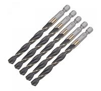 sourcing map 5 brocas helicoidales de acero de alta velocidad con vástago hexagonal, diámetro de perforación de 7,5 mm con vástago hexagonal de 1/4 pulgadas, longitud de 107 mm