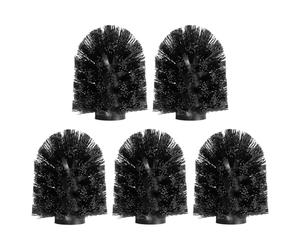 sourcing map 5 cabezales de repuesto para escobilla de inodoro de 15 mm, cabezales redondos con forma de bola, color negro