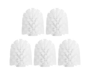 sourcing map 5 cabezales de repuesto para escobilla de inodoro de 15 mm, cabezales redondos con forma de bola, color blanco