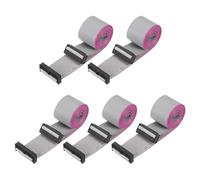 sourcing map 5 cables planos de conector IDC, 26 pines de 2,54 mm, paso de 1,5 m de longitud, FC a FC hembra doble, cable plano para electrónica industrial, color gris