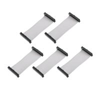 sourcing map 5 cables planos de conector IDC, 34 pines de 2,54 mm de paso, 10 cm de longitud, FC a FC, conector hembra doble, cable plano para electrónica industrial, color gris