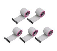 sourcing map 5 cables planos de conector IDC, 34 pines de 2,54 mm, paso de 1 m de longitud, FC a FC hembra doble, cable plano para electrónica industrial, color gris