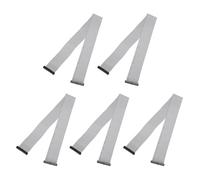 sourcing map 5 cables planos de conector IDC, 34 pines de 2 mm de paso, 50 cm de longitud FC a FC, conector hembra doble, cable plano para electrónica industrial, color gris