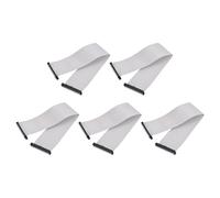 sourcing map 5 cables planos de conector IDC, 40 pines de 2,54 mm de paso, 30 cm de longitud, FC a FC, conector hembra doble, cable plano para electrónica industrial, color gris