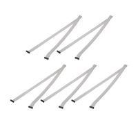 sourcing map 5 cables planos de conector IDC, 44 pines, 2 mm, paso de 1 m de longitud, FC a FC, conector hembra doble, cable plano para electrónica industrial, color gris