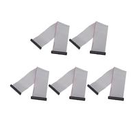 sourcing map 5 cables planos de conector IDC, 44 pines de 2 mm de paso, 25 cm de longitud, FC a FC, conector hembra doble, cable plano para electrónica industrial, color gris