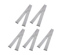 sourcing map 5 cables planos de conector IDC, 44 pines de 2 mm de paso, 75 cm de longitud FC a FC, conector hembra doble, cable plano para electrónica industrial, color gris