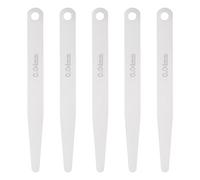 sourcing map 5 calibradores métricos de grosor de 0,04 mm, calibre ovalado de una sola hoja, herramienta de medición de huecos de acero inoxidable 3CR-13, herramienta de medición para válvula de