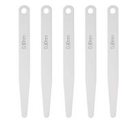 sourcing map 5 calibradores métricos de grosor de 0,3 mm, calibre ovalado de una sola hoja, herramienta de medición de huecos de acero inoxidable 3CR-13 para válvula de reparación de bujías de