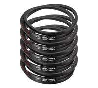 sourcing map 5 cinturones de goma envueltos A62, cinturón en V de sección A, circunferencia exterior de 64 pulgadas x 0.5 pulgadas de ancho x 0.3 pulgadas de grosor, correa de transmisión de energía