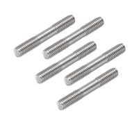 sourcing map 5 conectores de varilla de empuje M6 x 40 mm, varilla de acero inoxidable con rosca de doble extremo, varilla roscada de doble extremo de acero inoxidable 304, para barco RC, coche de
