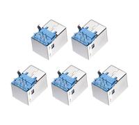sourcing map 5 conectores USB 3.0 tipo B hembra, adaptador de repuesto de reparación de 90 grados, 9 pines, puerto jack para proyectos electrónicos de bricolaje, color azul