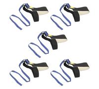 sourcing map 5 correas antiestáticas ESD para el talón del pie, correa de muñeca antiestática, ajustable, tipo velcro para quitar la tierra estática, negro, blanco