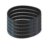 sourcing map 5 correas dentadas de goma HTD-3M de 60 dientes, paso de 180 mm de largo x 6 mm de ancho x 2,4 mm de alto, correa dentada de polea de bucle cerrado