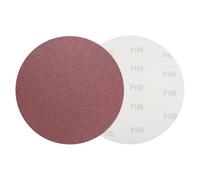 sourcing map 5 discos de lija orbitales aleatorios de 230 mm de grano 100 para carpintería, automoción y metal