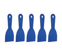 sourcing map 5 espátulas de plástico flexible de 7,6 cm de ancho, herramienta de raspador de pintura para pegar paneles de yeso, esparcir pintura, rascar la pared, color azul