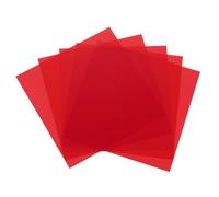 sourcing map 5 hojas de plástico de colores, película ámbar transparente, filtro de luz de gel de corrección de color, impermeable, hoja de 2 x 2 pulgadas para manualidades, iluminación LED, fotos