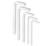 sourcing map 5 llaves de cabeza cuadrada en forma de L de 3/4/5/6/7 mm, acero al carbono, llave en L, 4 puntos, herramienta de reparación para reparación básica del hogar, proyectos de bricolaje y