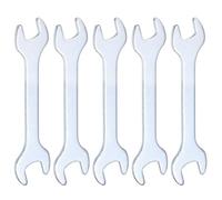 sourcing map 5 llaves finas de doble extremo abierto de 10 mm x 12 mm, métricas superdelgadas, pequeñas, llave galvanizada, de extremo abierto, para reparación de automóviles, montaje de muebles