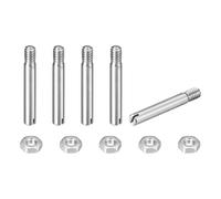 sourcing map 5 pasadores cilíndricos ranurados, M2,5 x 14 mm, acero inoxidable 304, rosca externa, tornillo ranurado con tuerca para instalación de muebles de armario (GB878)