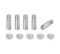 sourcing map 5 pasadores cilíndricos ranurados, M3 x 10 mm, acero inoxidable 304, rosca externa, tornillo ranurado con tuerca para instalación de muebles de armario (GB878)