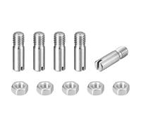 sourcing map 5 pasadores cilíndricos ranurados, M6 x 20 mm, acero inoxidable 304, rosca externa, tornillo ranurado con tuerca para instalación de muebles de armario (GB878)