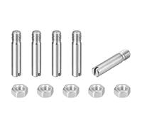 sourcing map 5 pasadores cilíndricos ranurados, M6 x 30 mm, acero inoxidable 304, rosca externa, tornillo ranurado con tuerca para instalación de muebles de armario (GB878)