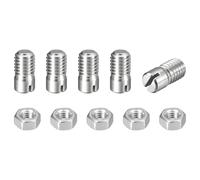 sourcing map 5 pasadores cilíndricos ranurados, M8 x 12 mm, acero inoxidable 304, rosca externa, tornillo ranurado con tuerca para instalación de muebles de armario (GB878)