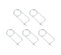 sourcing map 5 pasadores de acero de 0.12 x 3.39 pulgadas (3 x 86 mm), pasador de resorte de seguridad, cierre rápido para jardín, granja, césped, rectángulo