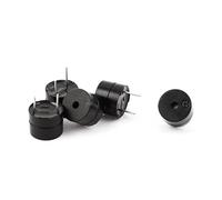 sourcing map 5 Pcs 2 Terminal InPolvorial Piezo Electrónico Alarma Zumbador Negro