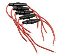 sourcing map 5 pcs 5 x 20mm Portafusibles Tipo Tornillo en línea con Cable de 22 AWG