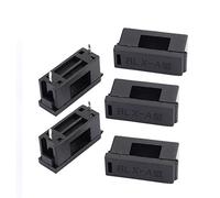 sourcing map 5 pcs 6A 2 Terminales Nylon BLX-UN Soporte para Montaje EN PCB 5x20mm Tubo de Vidrio del Fusible