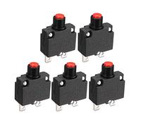 sourcing map 5 pcs AC 125V/250V 15A pulsador del disyuntor de sobrecarga del compresor de aire