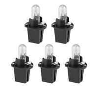 sourcing map 5 Pcs DC 12V 1,2 W T5 Indicador Interior para Salpicadero Bombilla Amarilla
