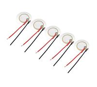 sourcing map 5 Pcs Discos Piezo 20mm Pastilla acústica de Transductor de Precableado Activador CBG Guitarra