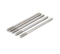 sourcing map 5 Pcs Doble Extremo Rosca Apretado Ajustable Empuje M10x200mm | Varilla Perno, 304 Inoxidable, Acero