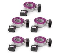 sourcing map 5 Pcs FC8P 8-Enchufe de Pin de IDC extensión de Cable de Cinta Alambre 40cm 16pulgadas