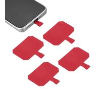 sourcing map 5 pestañas de sujeción para teléfono, parche universal octogonal para teléfonos celulares, pieza de repuesto para la mayoría de fundas de smartphone, color rojo