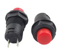 sourcing map 5 piezas de AC 125V/3A 250V/1,5A SPST OFF (ON) NO momentáneo Pulsador Rojo