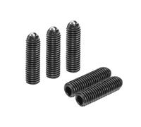 sourcing map 5 piezas de émbolo de bola de rosca de tornillo M10 x 35 mm de acero de alto carbono hexagonal para herramientas neumáticas de lubricación, color negro