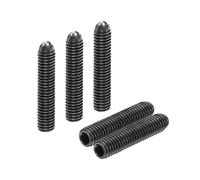 sourcing map 5 piezas de émbolo de bola de rosca de tornillo M6 x 30 mm de acero de alto carbono hexagonal para herramientas neumáticas de lubricación, color negro