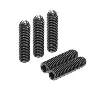sourcing map 5 piezas de émbolo de bola de rosca de tornillo M8 x 30 mm de acero de alto carbono hexagonal para herramientas neumáticas de lubricación, color negro