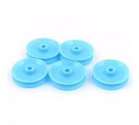 sourcing map 5 piezas de plástico 29 mm de diámetro 6 mm de espesor bricolaje polea de banda de engranaje azul