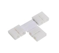 sourcing map 5 piezas en forma de T de 2 pines para chip LED 5050 con extensión de conector de tira de luz LED de 10 mm