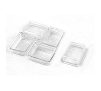 sourcing map 5 piezas Interruptor basculante impermeable para la tapa tapa rectangular de silicona transparente blanco